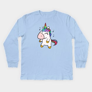 Musical Unicorn Kids Long Sleeve T-Shirt